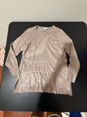 New with tags!! Chico's Shimmery Taupe Knit Crewneck Top